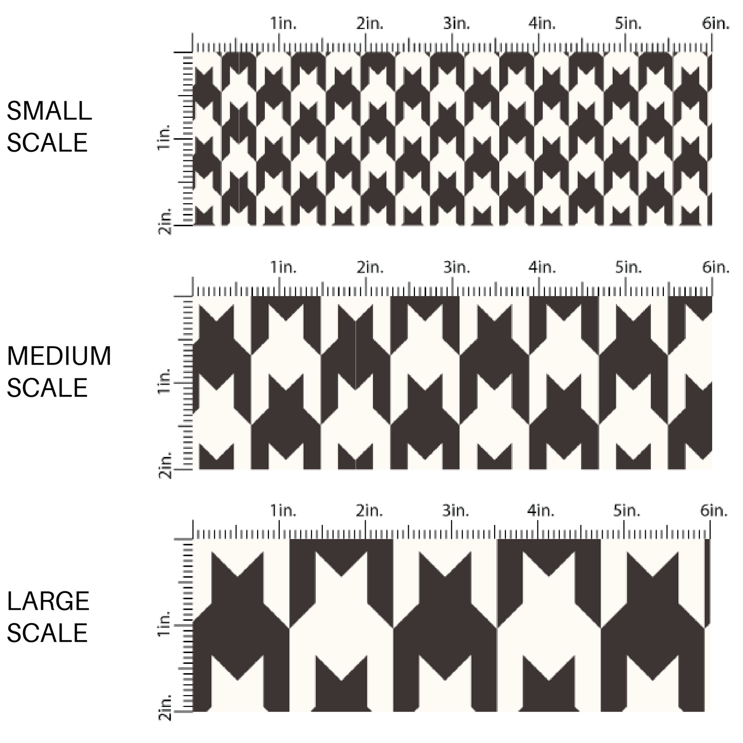 Black and White Hound's-tooth Fabric by the Yard scaled image guide.