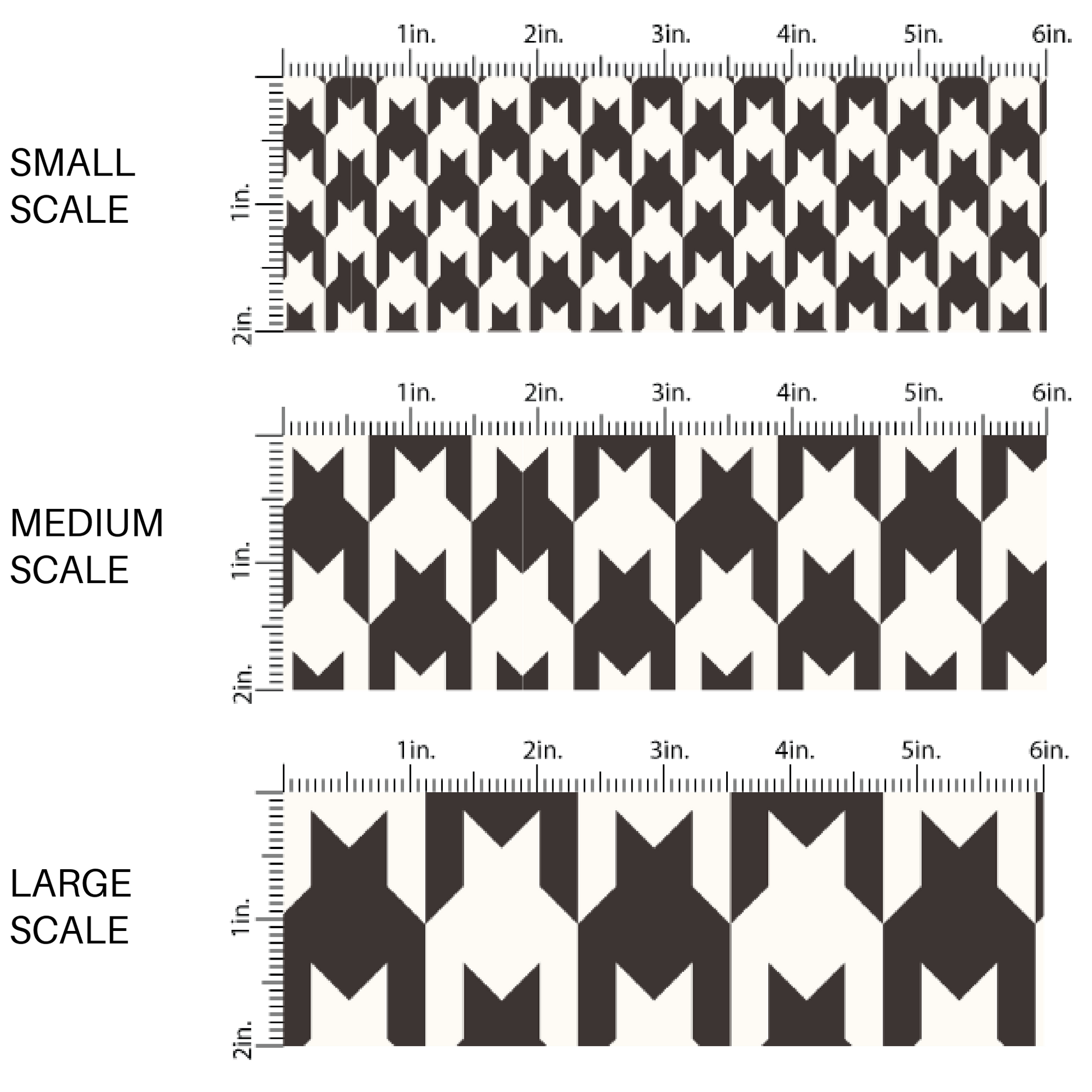 Black and White Hound's-tooth Fabric by the Yard scaled image guide.