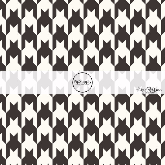 Black and White Hound's-tooth Fabric by the Yard.