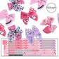 Pink and purple ghost Halloween elements  printed on neoprene as a sailor bow template