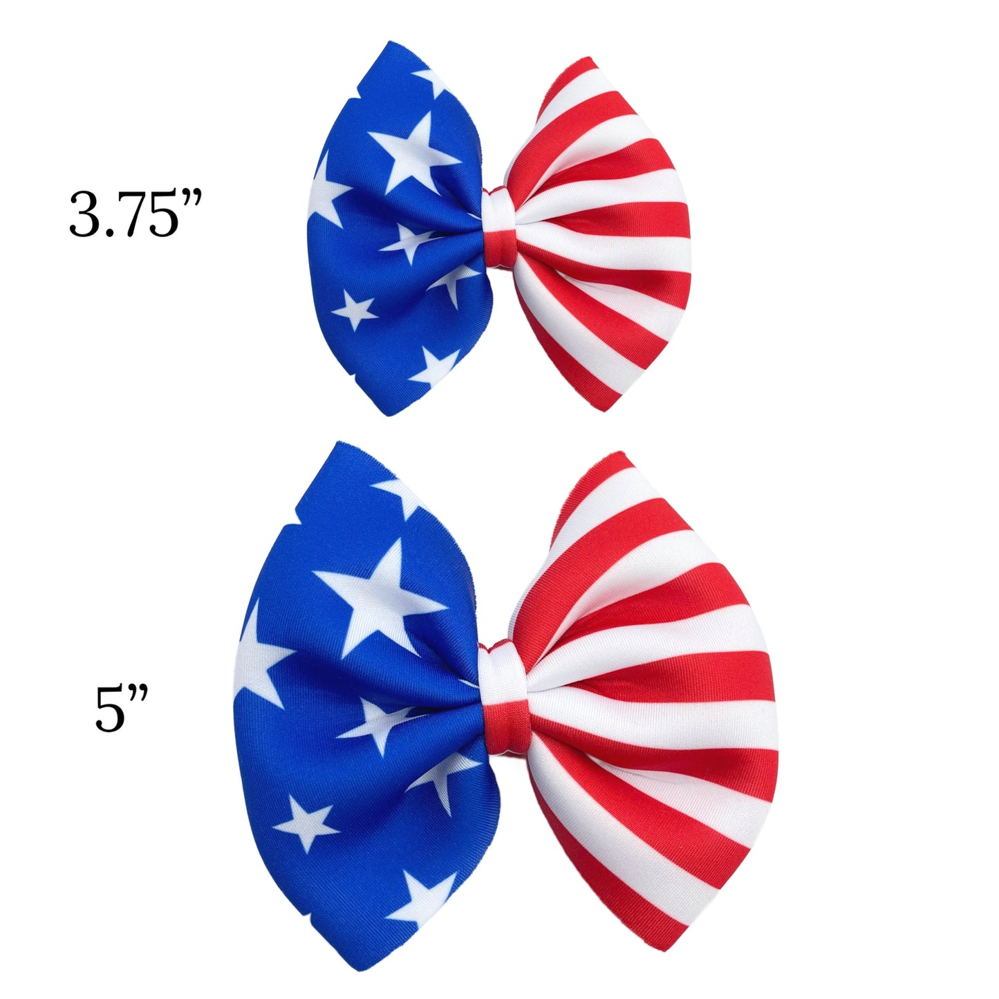 classic red white blue mini and regular sized fabric pinch diy bows