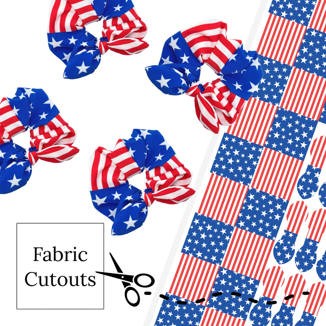 Brave Stars & Stripes Fabric DIY Hair Scrunchies