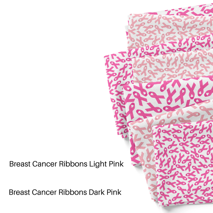 Breast Cancer Ribbons Light Pink Fabric By The Yard