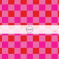Red and Hot Pink Checkered Fabric by the Yard.