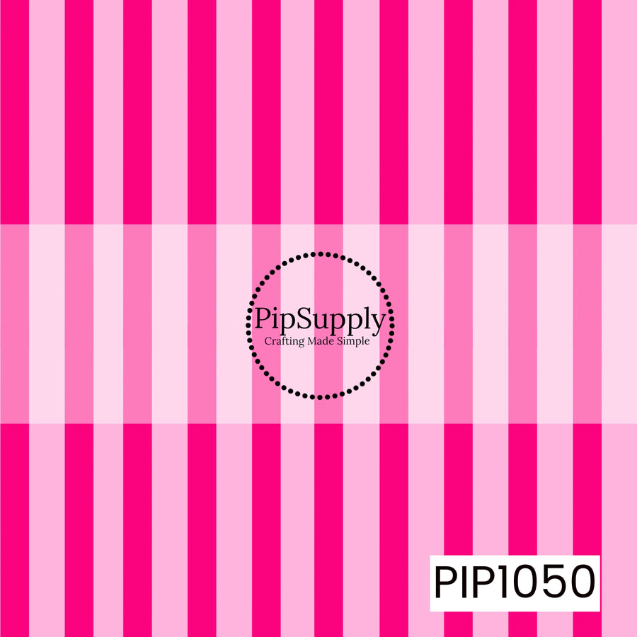 A seamless pattern featuring alternating hot pink and light pink vertical stripes. The bold, evenly spaced stripes create a bright, playful design that works as a classic coordinate for Valentine's Day, coquette, candy-inspired, and vibrant themed collections.
