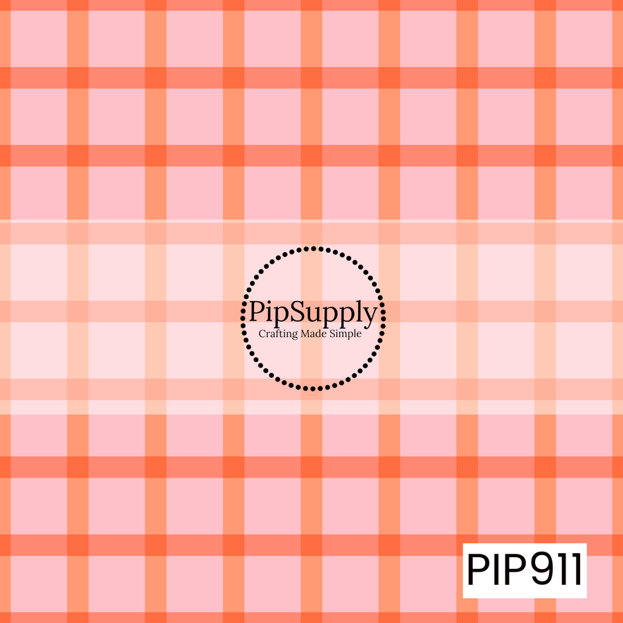A classic gingham pattern featuring soft blush pink squares intersected by warm coral-orange stripes. The evenly spaced checks create a timeless picnic-inspired look, while the cheerful pastel color palette adds a fresh, summery feel. Bright, versatile, and full of coastal charm, this pattern brings a playful touch to any design.
