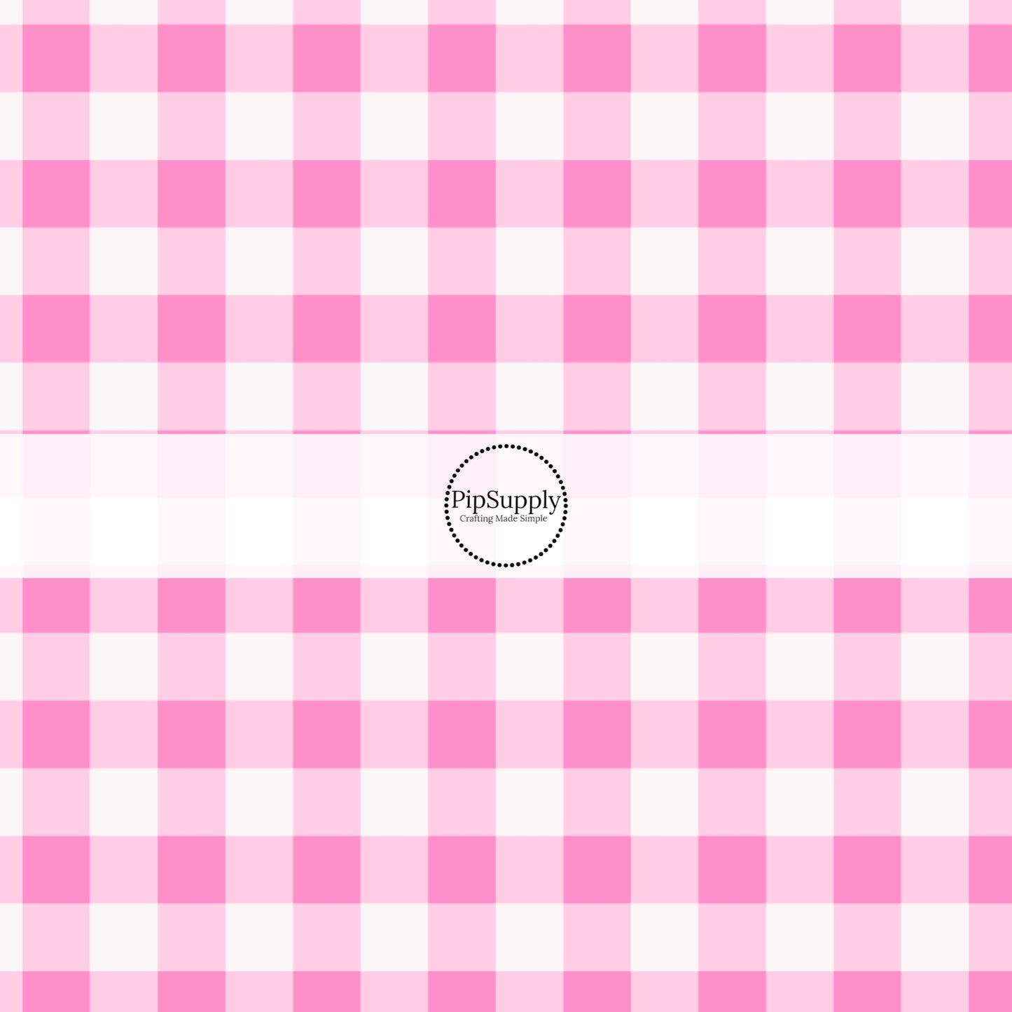 These holiday pattern themed fabric by the yard features light pink and white plaid pattern. This fun Christmas fabric can be used for all your sewing and crafting needs!