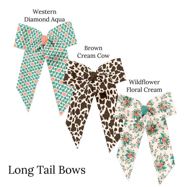 cow print and western patterned hand cut diy hair bow patterns