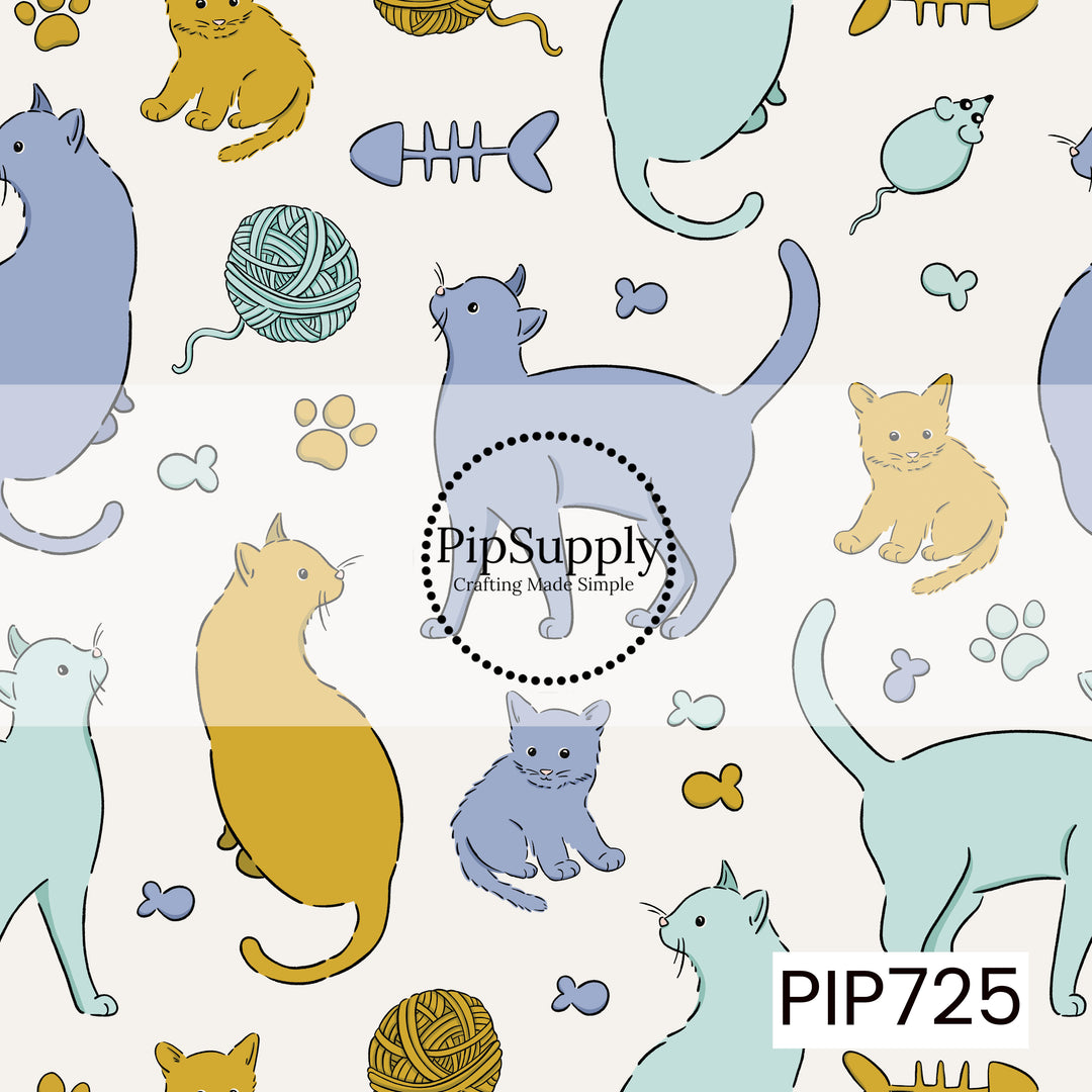 PIP725 - Petshop Cat Blue Yellow