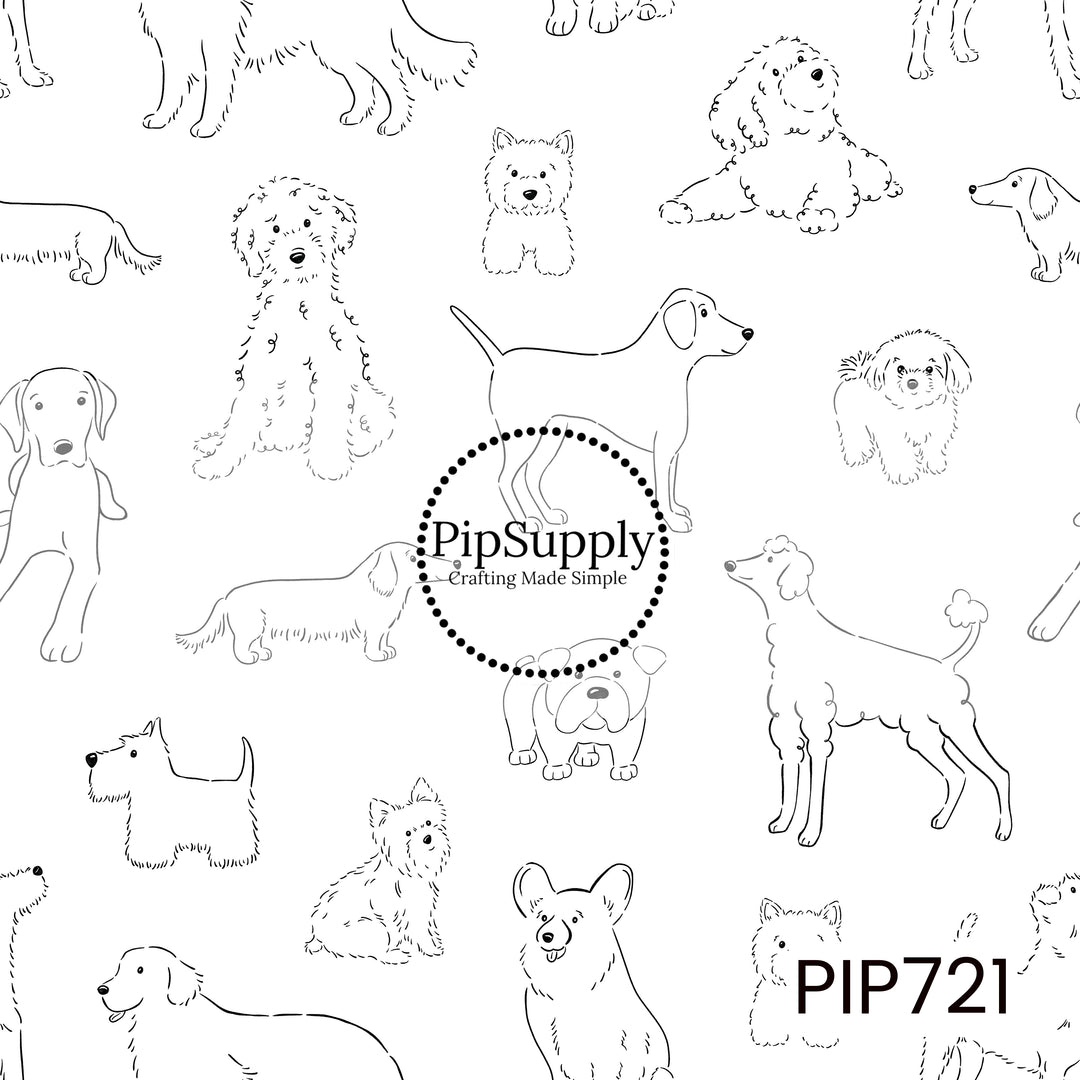 PIP721 - Petshop Sketched Dogs