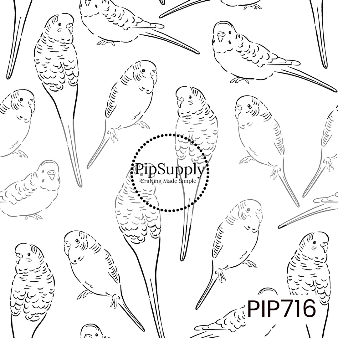 PIP716 - Petshop Sketched Parakeet