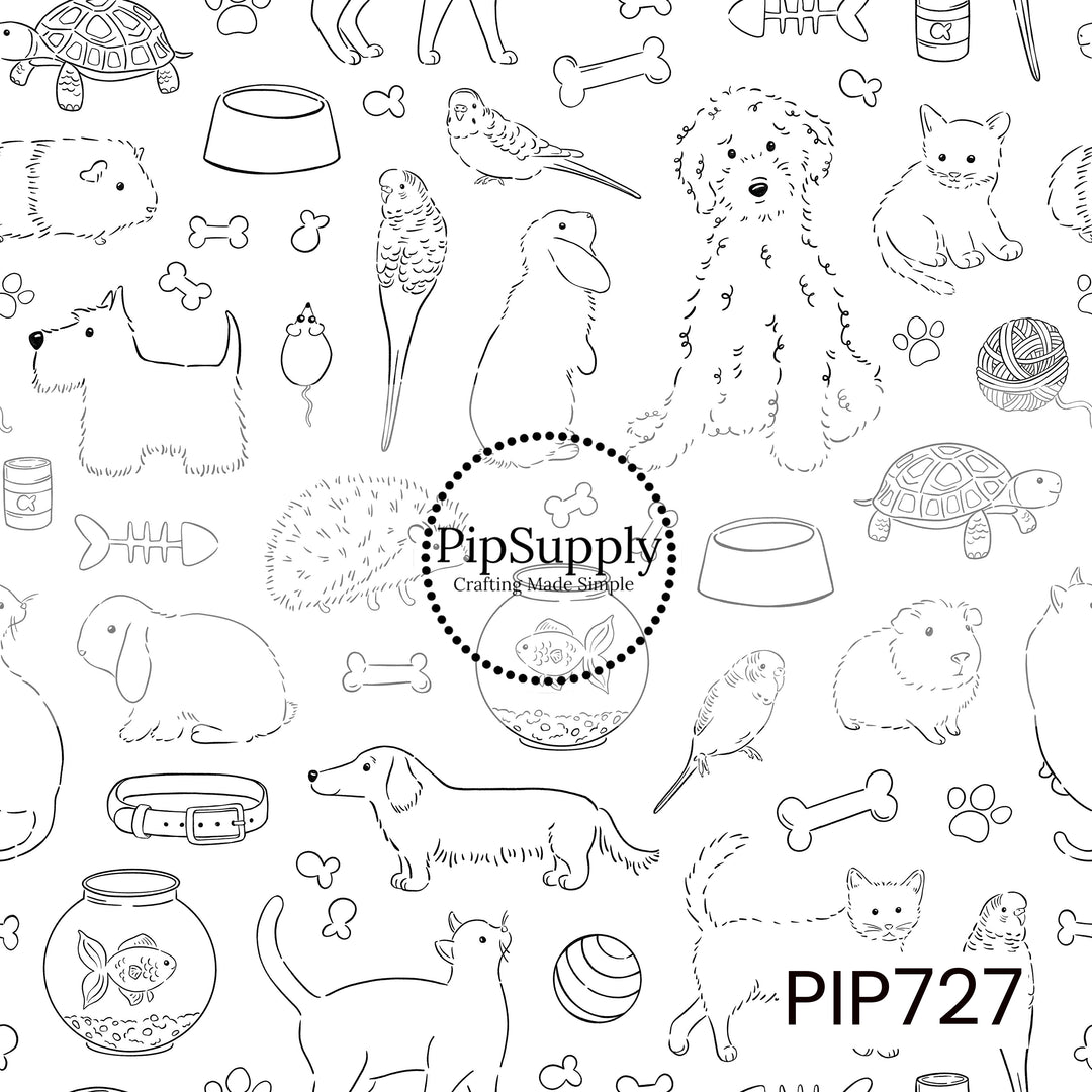 PIP727 - Petshop Sketched Pets