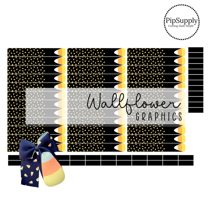 candy corn themed diy neoprene hand cut hair bows by wall flower graphics