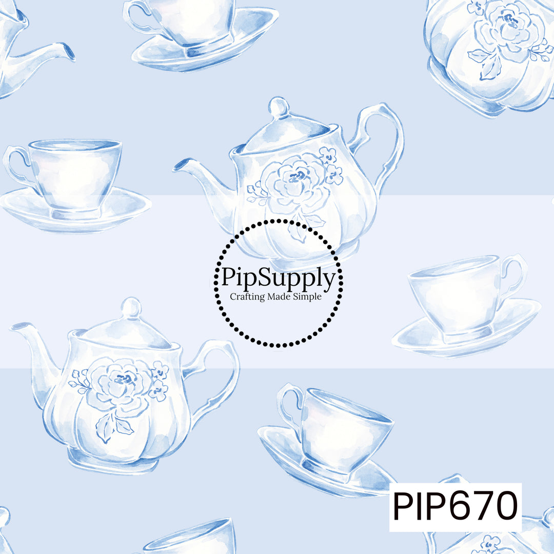 PIP670 - Juliette Coquette Blue Teacups Toss