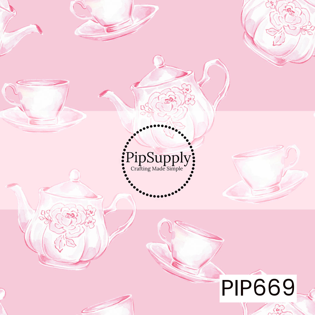 PIP669 - Juliette Coquette Pink Teacups Toss
