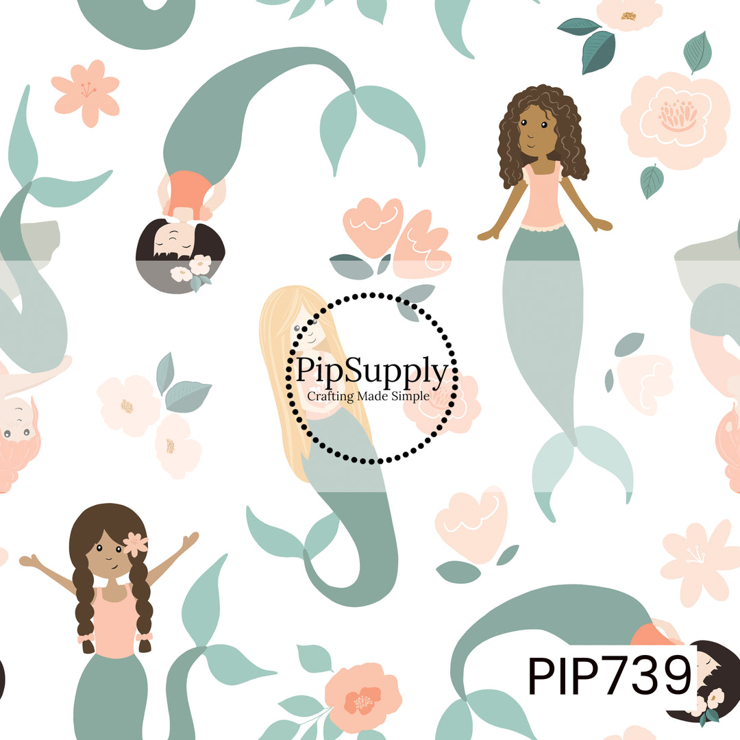 PIP739 - Mermaid Muse Mermaid Floral White