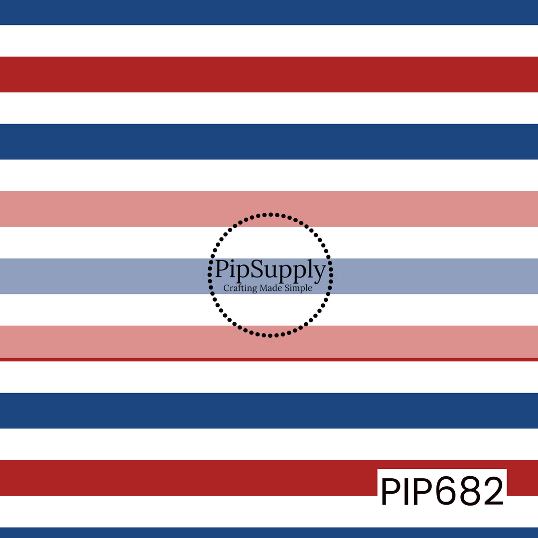PIP682 - Patriotic Red White Blue Stripe