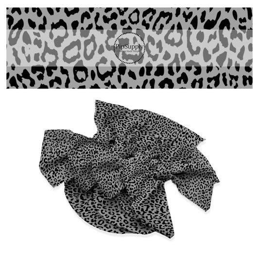 These classic leopard pattern themed no sew bow strips can be easily tied and attached to a clip for a finished hair bow. These Valentine's Day bow strips are great for personal use or to sell. These bow strips feature charcoal colored leopard print. 