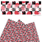 These Valentine's checker pattern themed faux leather sheets contain the following design elements: cherry ring pop candy on white and black checker pattern. Our CPSIA compliant faux leather sheets or rolls can be used for all types of crafting projects.