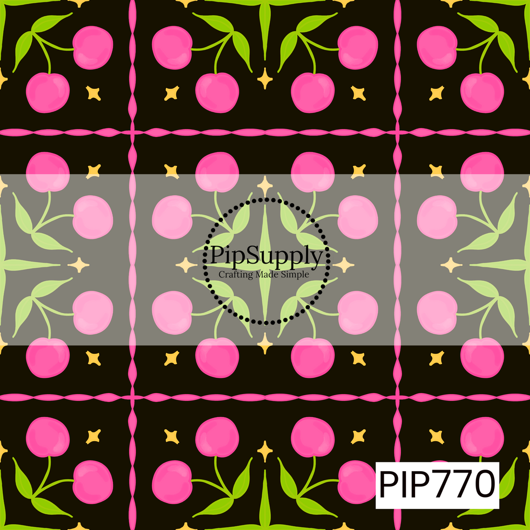 PIP770 - Cherry Tiles Black