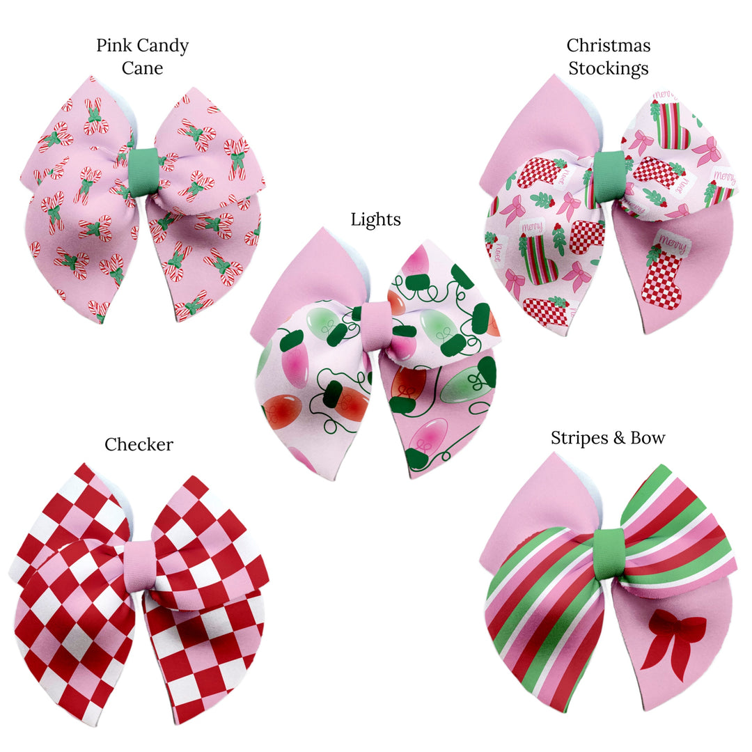 Christmas Cheer Sailor Neoprene DIY Hair Bows