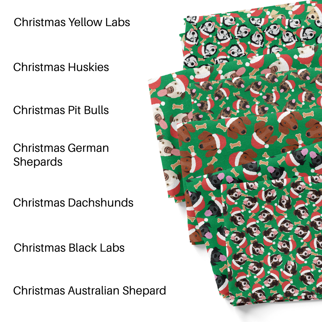 Christmas Australian Shepard Fabric By The Yard