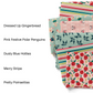 Pink Festive Polar Penguins Fabric By The Yard