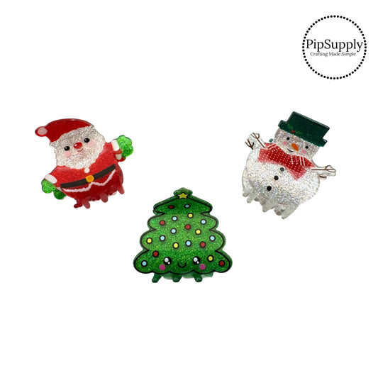 These Christmas shimmer hair clips are a stylish hair accessory and can be worn as they are. These hair clips are ready to wear or to sell to others.