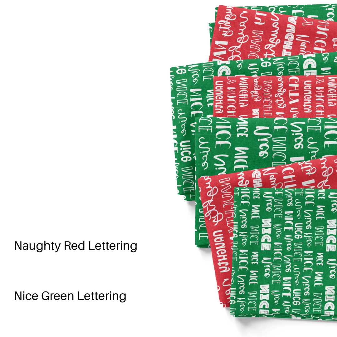 Naughty Red Lettering Fabric By The Yard