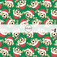 These holiday themed fabric by the yard features yellow lab dogs with Christmas hats surrounded by dog bone treats on dark green. This fun Christmas fabric can be used for all your sewing and crafting needs!