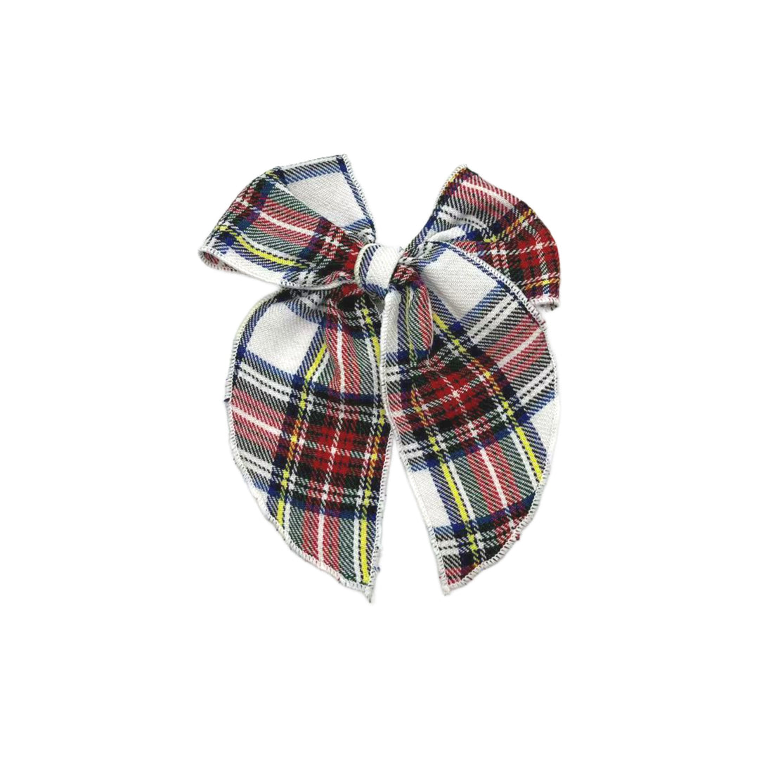 Christmas Pjs Plaid SAILOR Hair Bow w/ Clip