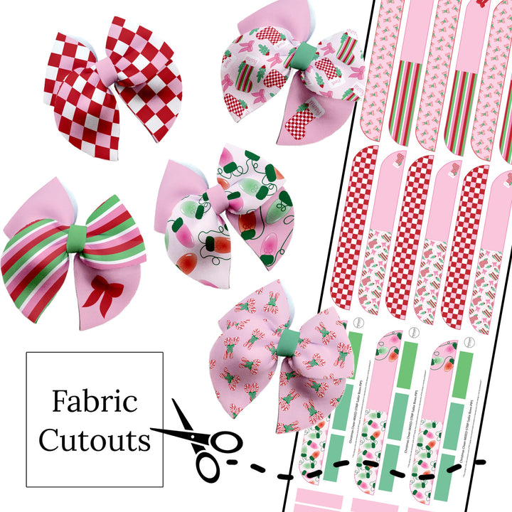 Christmas Cheer Sailor Neoprene DIY Hair Bows