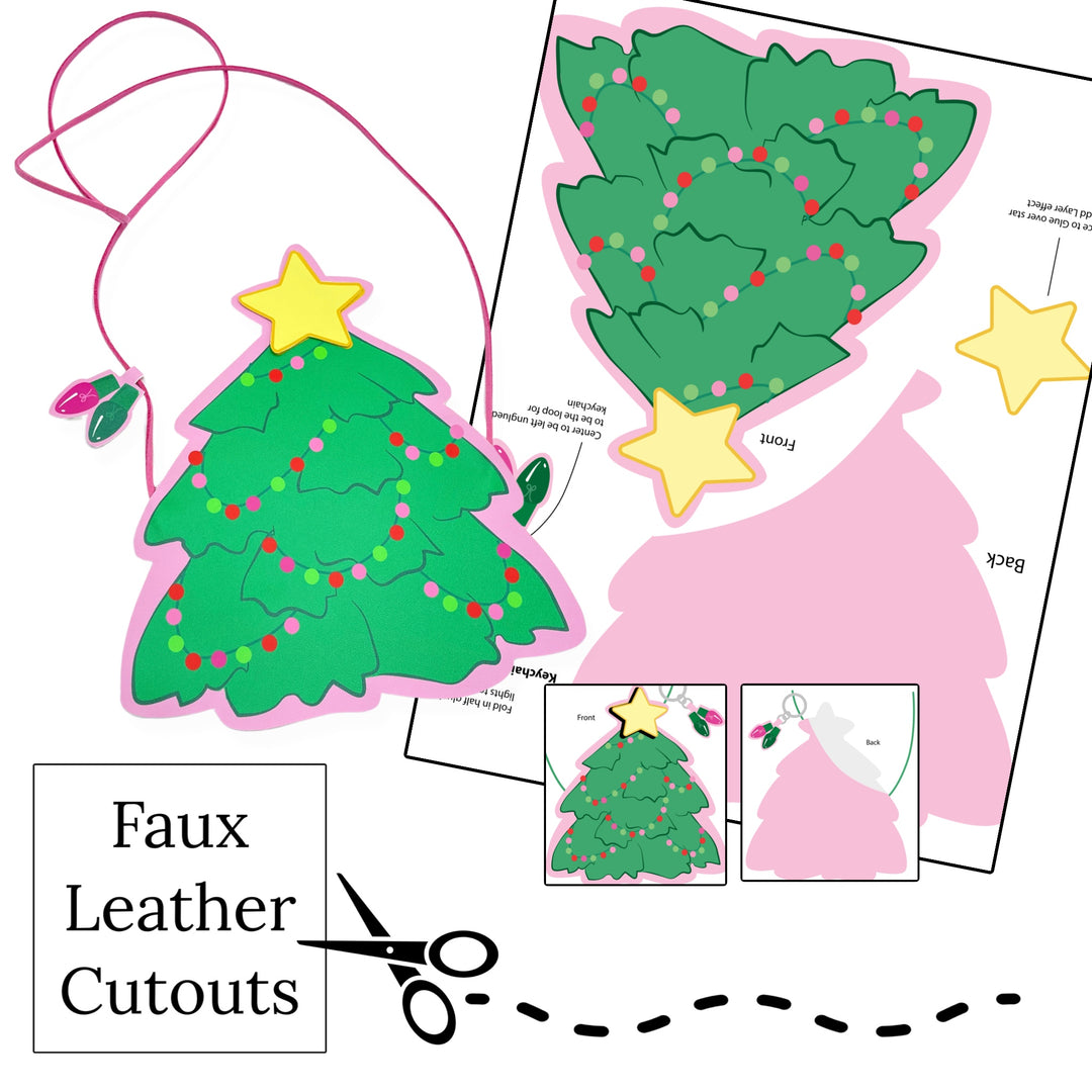 Christmas Tree Faux Leather Purse Template & DIY Kit