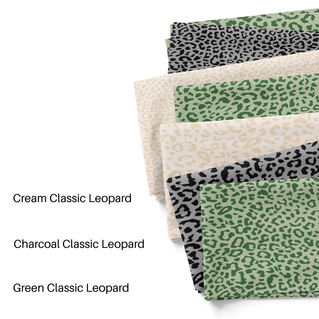 Green Classic Leopard Fabric By The Yard