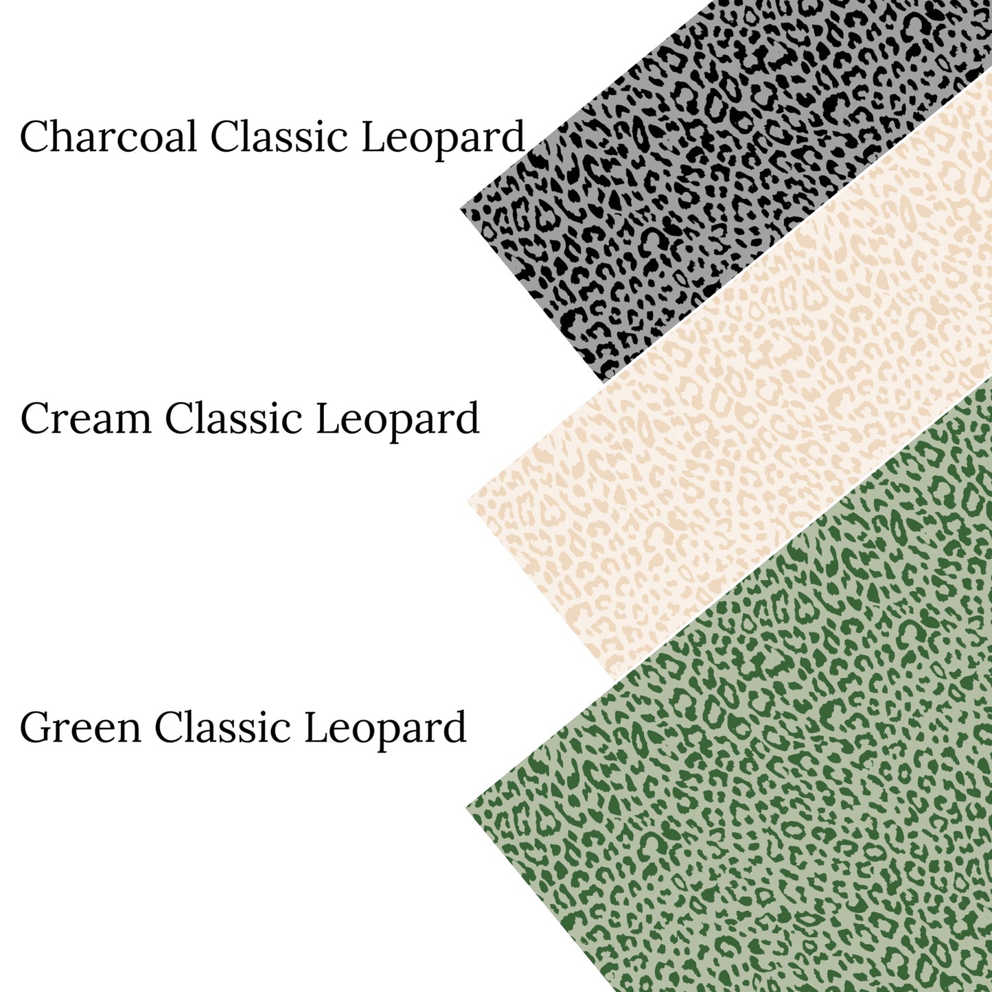 Charcoal Classic Leopard Faux Leather Sheets