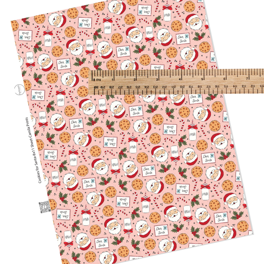 Cookies for Santa Faux Leather Sheets