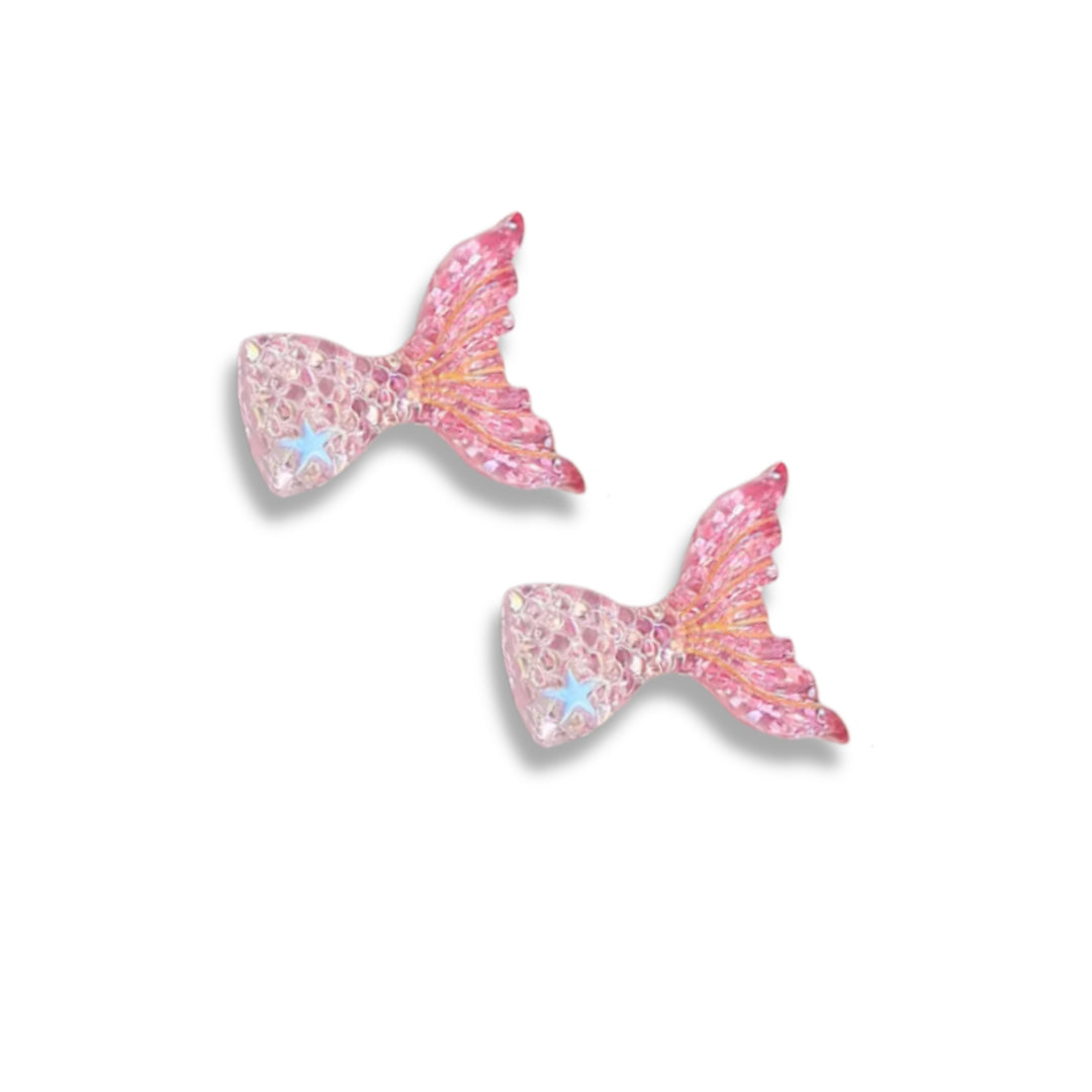 READY TO SHIP Pink Sparkle Mermaid Tail Hair Clip (Set of 2)