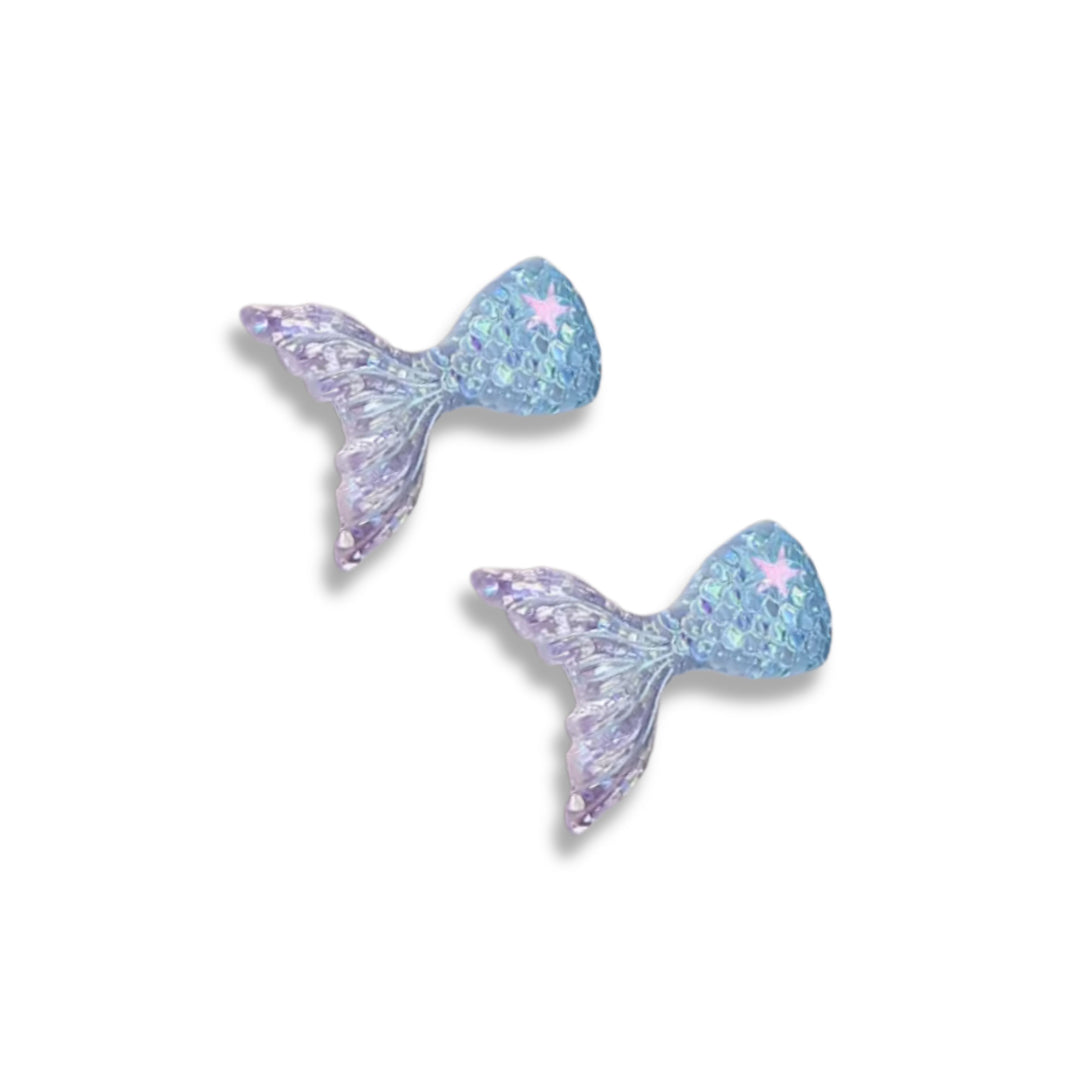 READY TO SHIP Blue Sparkle Mermaid Tail Hair Clip (Set of 2)