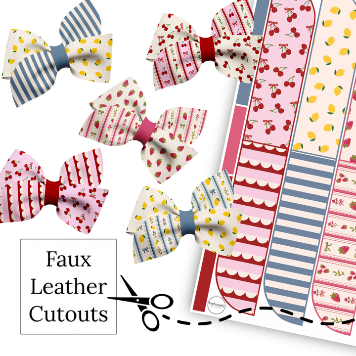 Sweet Pickings Pinwheel Faux Leather DIY Hair Bows Cutouts