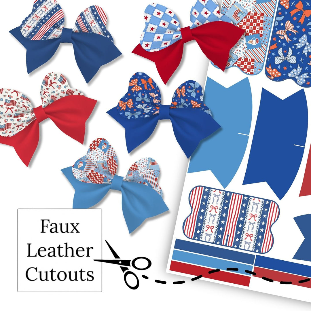 Yankee Doodle Darling Faux Leather DIY Hair Bow