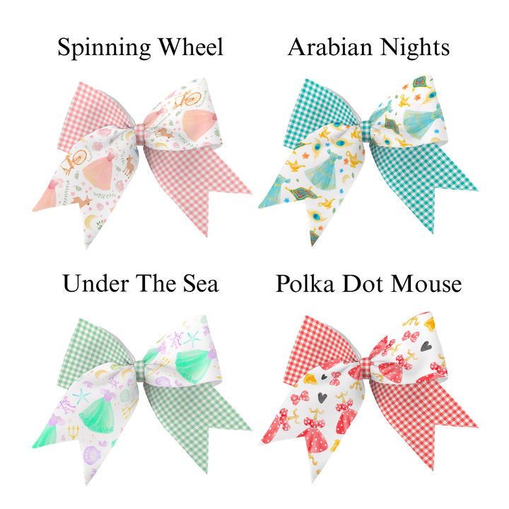 Dreamy Royal Gingham Cheer Neoprene DIY Hair Bows