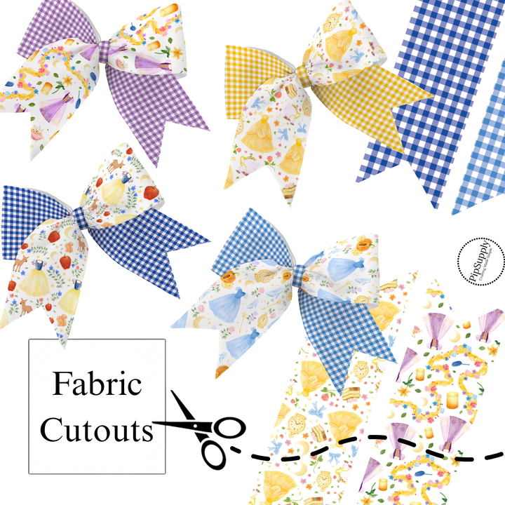 Princess Parade Gingham Cheer Neoprene DIY Hair Bows