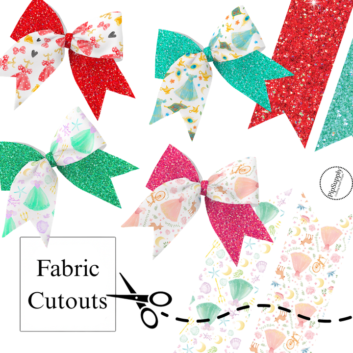 Dreamy Royal Sparkle Cheer Neoprene DIY Hair Bows