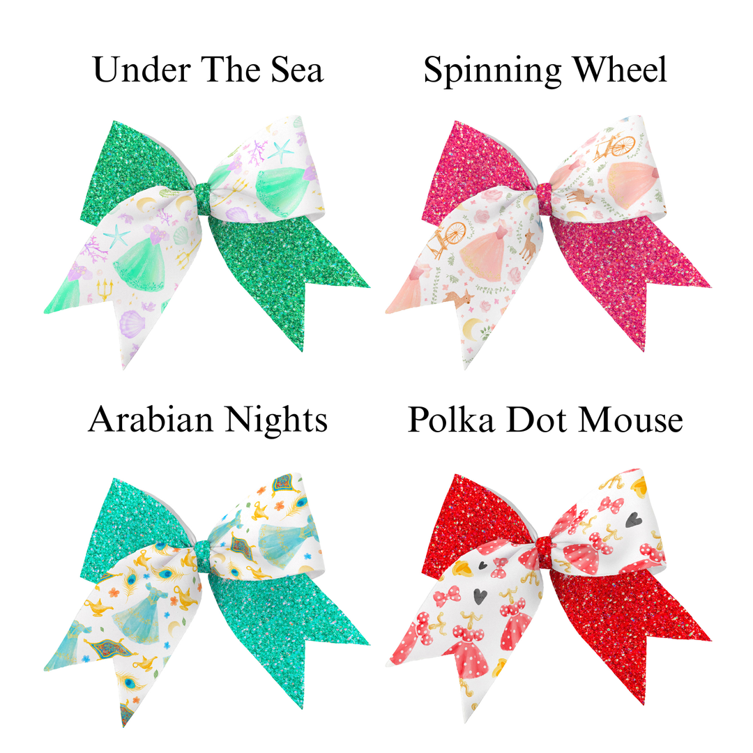Dreamy Royal Sparkle Cheer Neoprene DIY Hair Bows