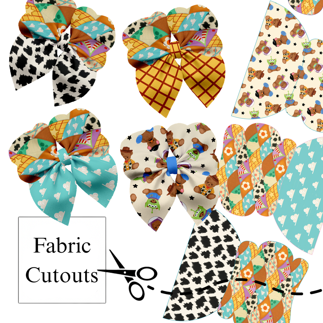 Toy Box Treasure Shapes Bubble Neoprene DIY Hair Bows