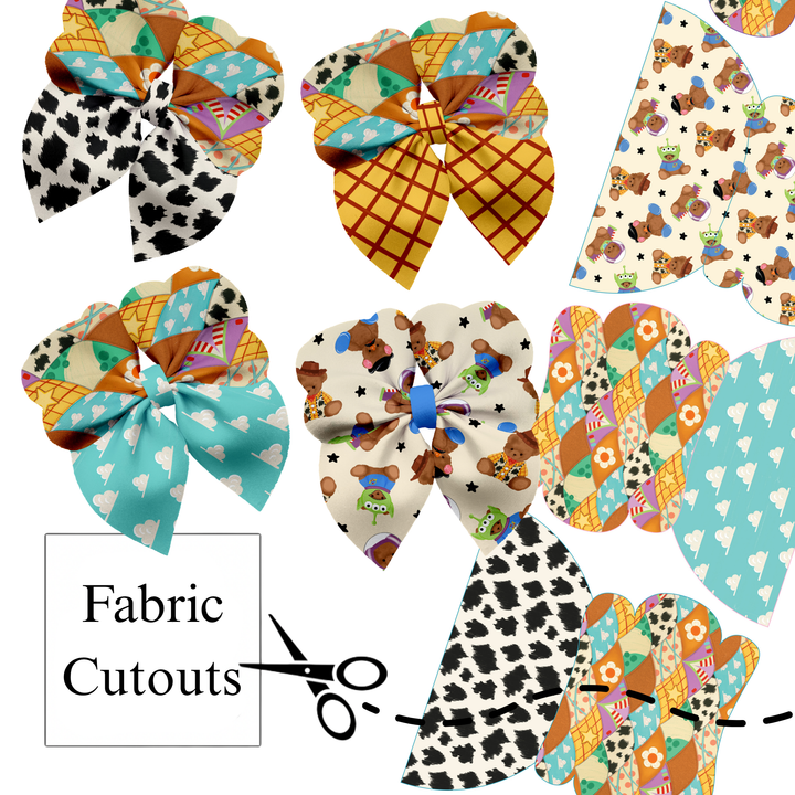 Toy Box Treasure Shapes Bubble Neoprene DIY Hair Bows