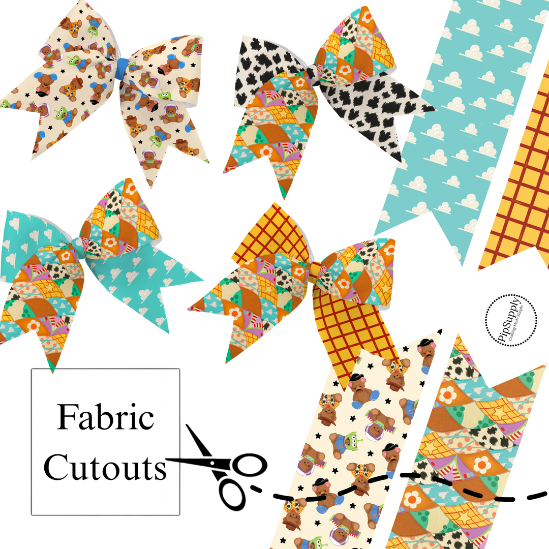 Toy Box Treasure Cheer Neoprene DIY Hair Bows