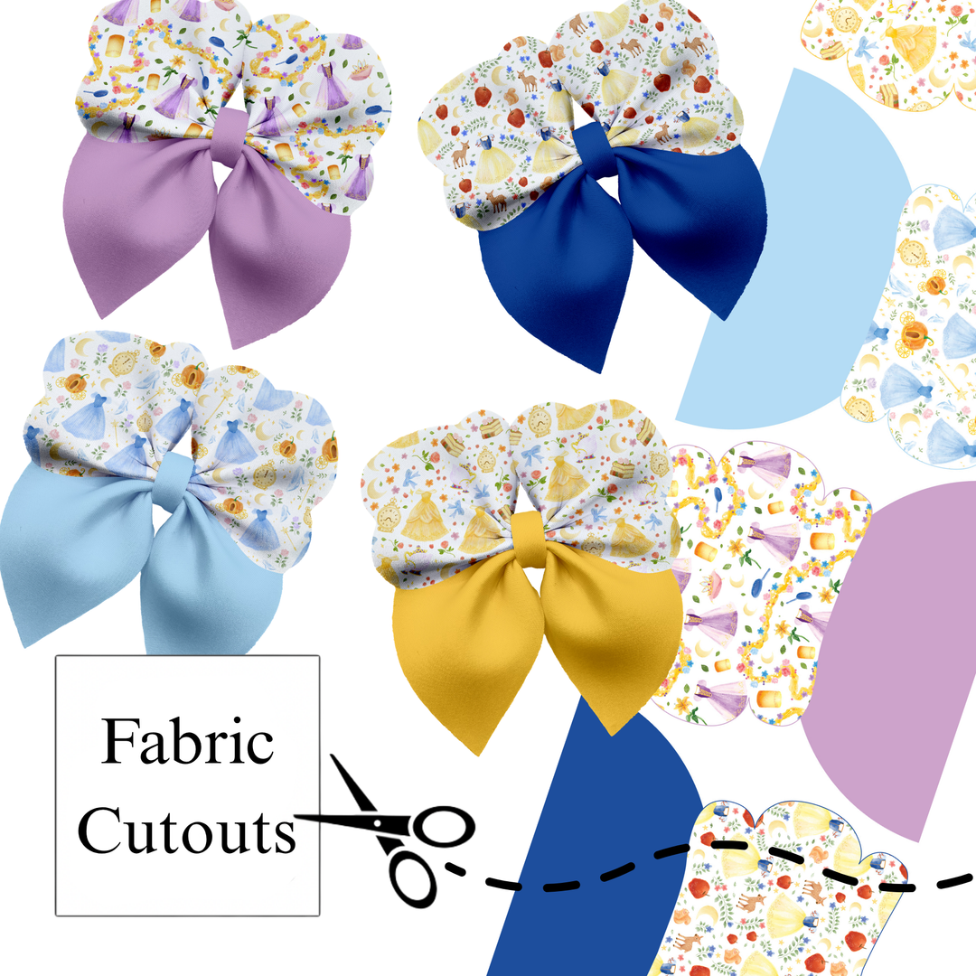 Crowned Elegance Shapes Bubble Neoprene DIY Hair Bows
