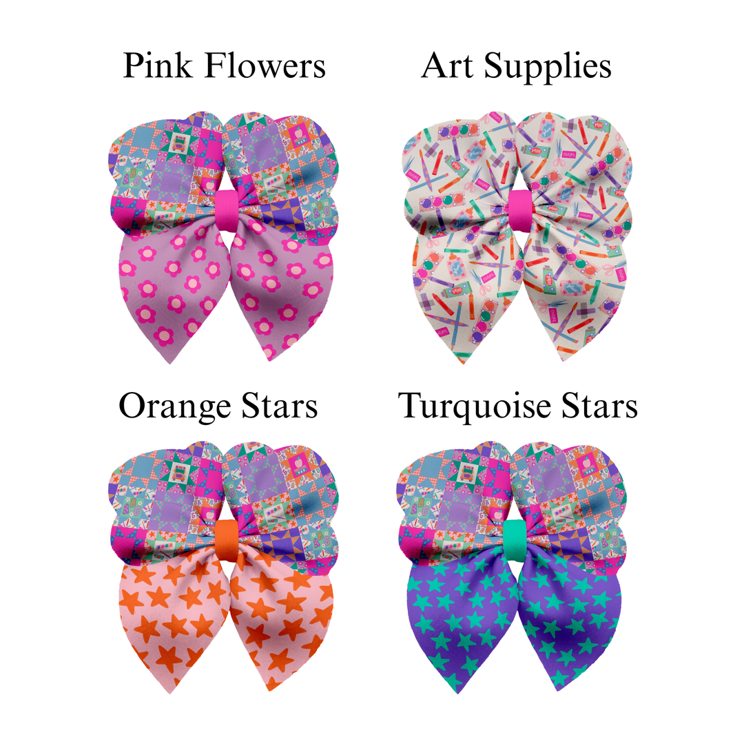Ready, Set, Learn Bubble Neoprene DIY Hair Bow Cutouts