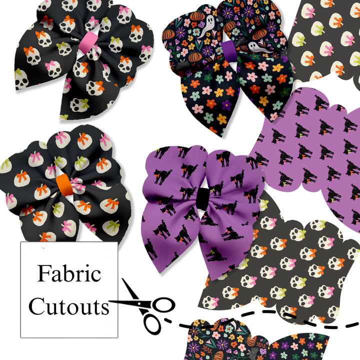 Midnight Spooks Bubble Neoprene DIY Hair Bow Cutouts
